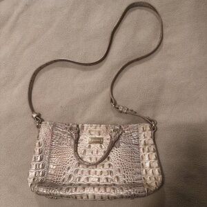 Brahmin Mini Arno Eclipse Melbourne Croc Leather Satchel